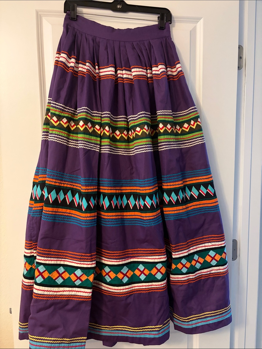 Vintage Native American Seminole Patchwork Skirt Handmade